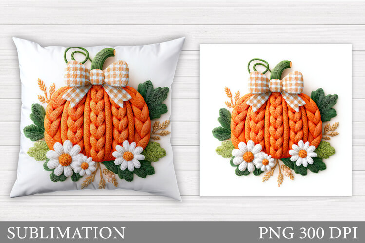 Pumpkin Pillow Design. Pumpkin Sublimation example image 1