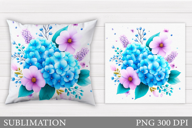 Floral Pillow Sublimation. Flowers Sublimation