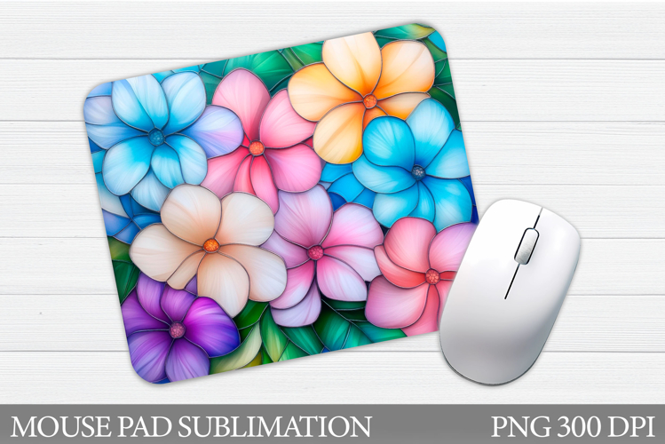 Flowers Mouse Pad Sublimation. Floral Mouse Pad Design
