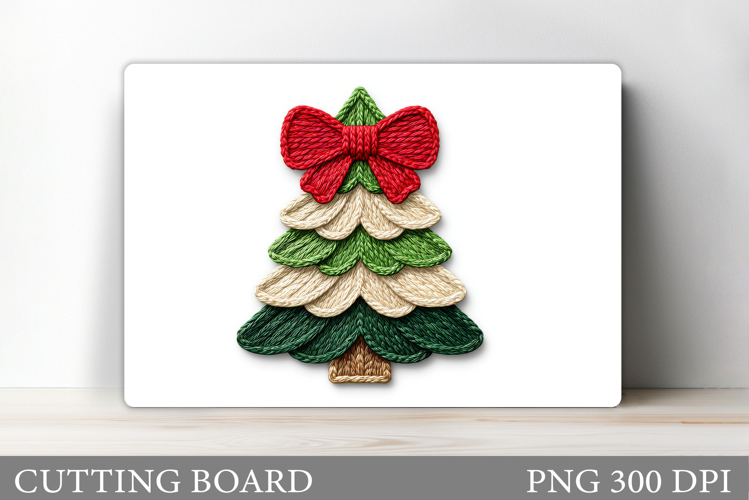 Christmas Tree Cutting Board Design. Kitchen Cutting Board