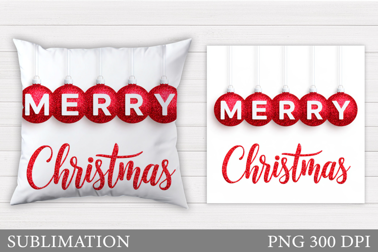 Merry Christmas Pillow Design. Christmas Pillow Sublimation