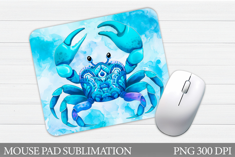 Crab Mouse Pad Design. Sea Mouse Pad Sublimation