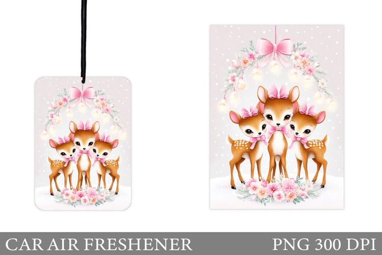 Cute Deer Car Air Freshener. Christmas Car Air Freshener