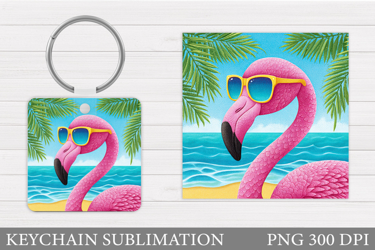 Flamingo Keychain Design. Flamingo Sublimation