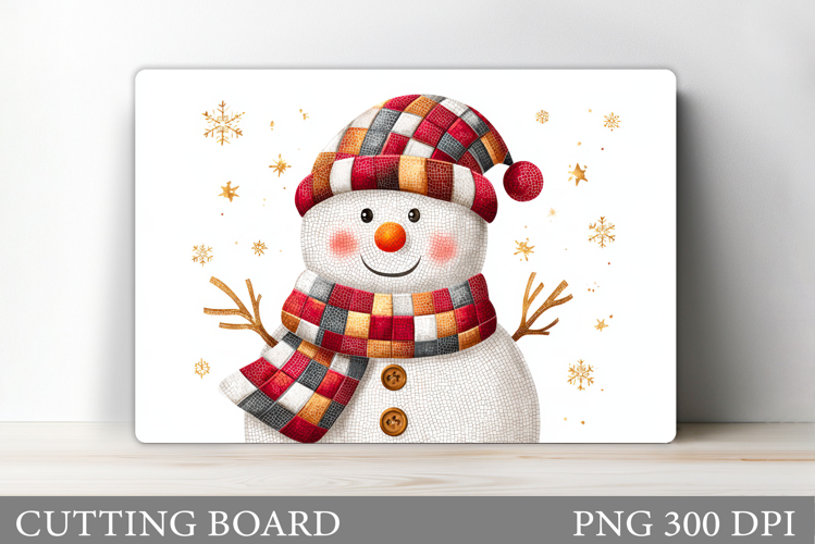 Snowman Cutting Board Design. Christmas Cutting Board