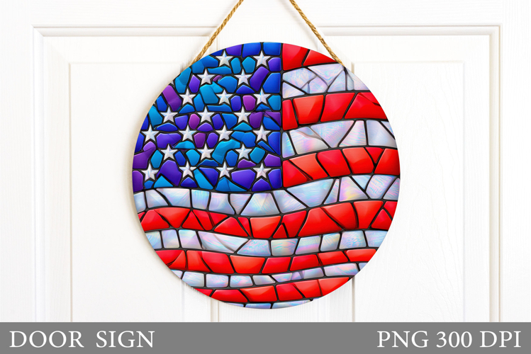 Patriotic Door Sign Design. Patriotic Sublimation example image 1