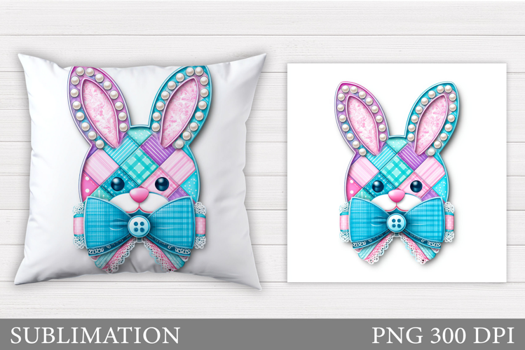 Cute Bunny Pillow Design. Cute Bunny Sublimation