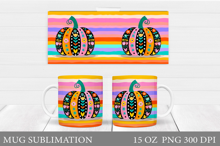 Pumpkin Mug Design. Pumpkin Mug Sublimation