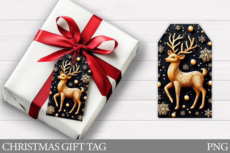 Christmas Deer Gift Tag . Christmas Gift Tag Design