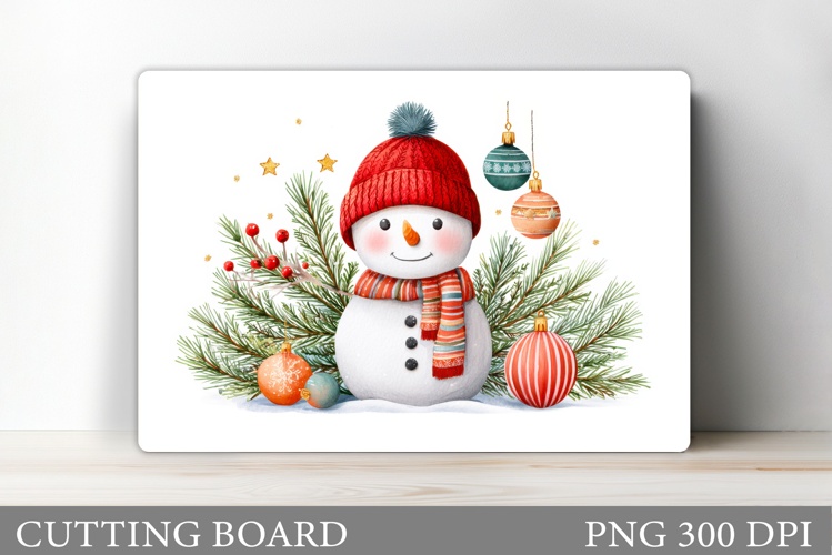 Christmas Cutting Board. Snowman Cutting Board Sublimation