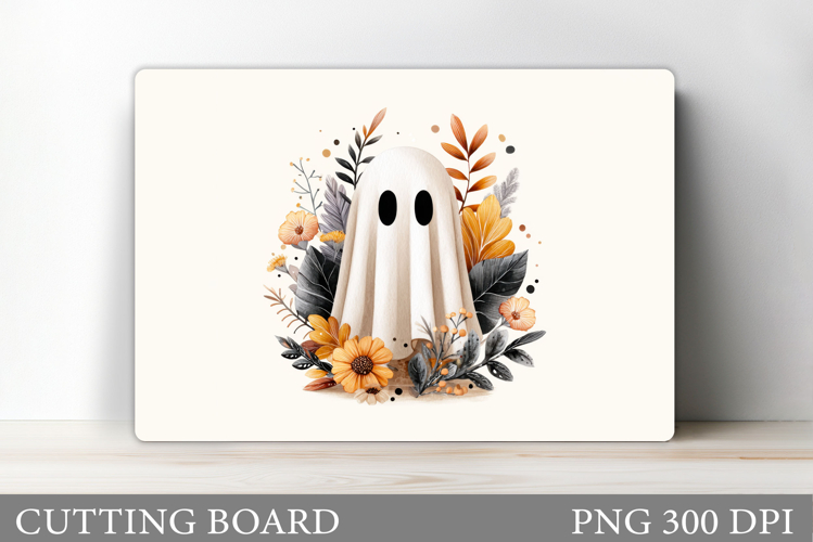 Ghost Cutting Board Sublimation. Halloween Cutting Board