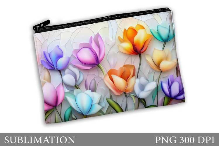 Wildflowers Makeup Bag. Flowers Makeup Pouch Sublimation