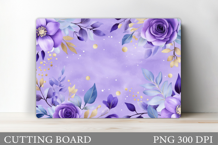 Flowers Cutting Board Sublimation. Wildflowers Cutting Board