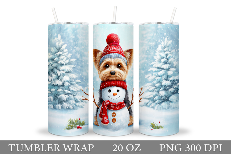 Christmas Dog Tumbler Design. Christmas Tumbler Sublimation