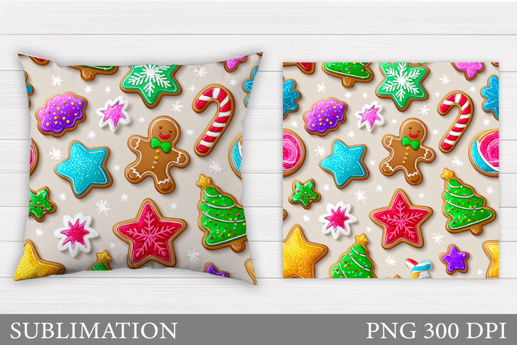 Cookie Pillow Design. Christmas Pillow Sublimation