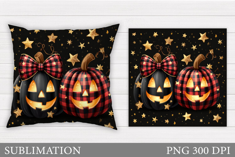 Halloween Pumpkin Pillow. Halloween Pillow Sublimation example image 1