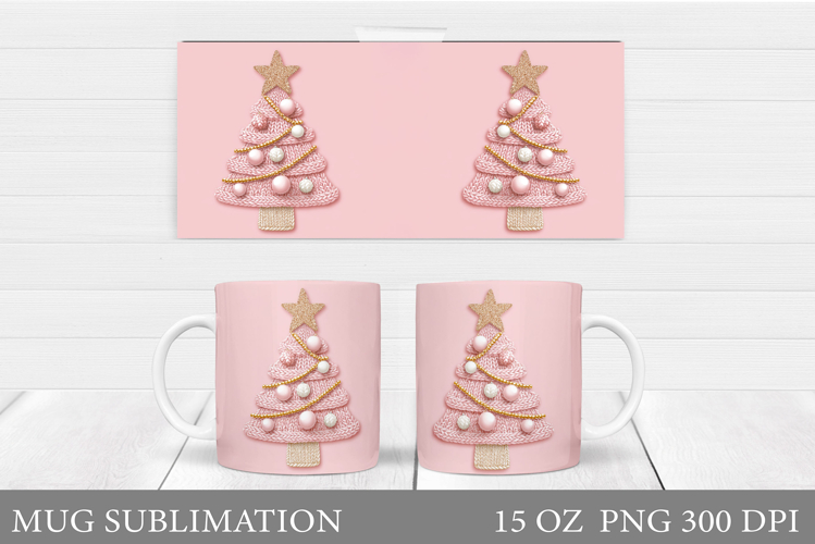 Christmas Tree Mug Design. Christmas Tree Mug Sublimation