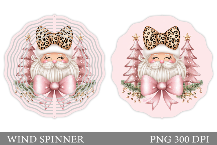 Santa Claus Wind Spinner. Christmas Wind Spinner Design