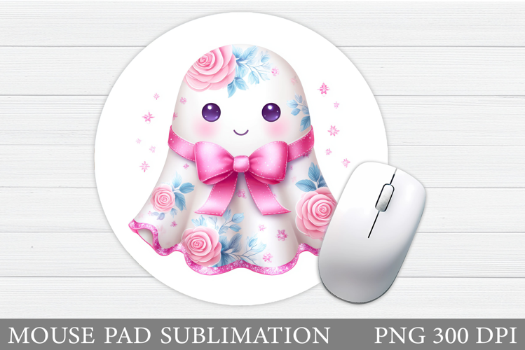 Cute Ghost Mouse Pad Sublimation. Halloween Mouse Pad Design