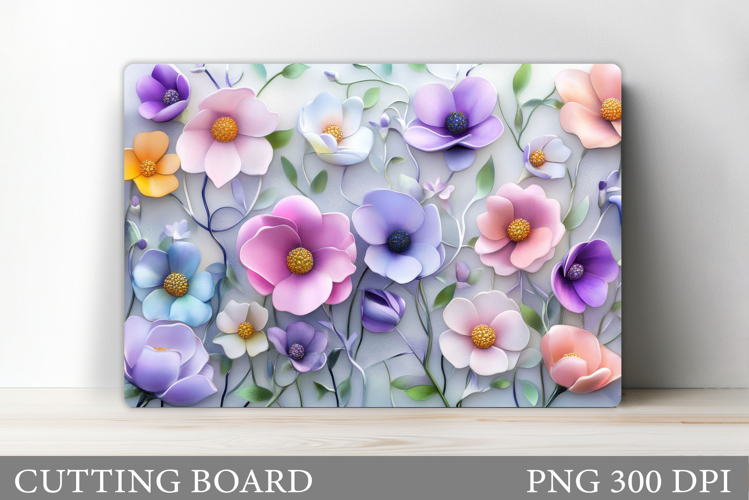 Wildflowers Cutting Board. Flowers Cutting Board Sublimation