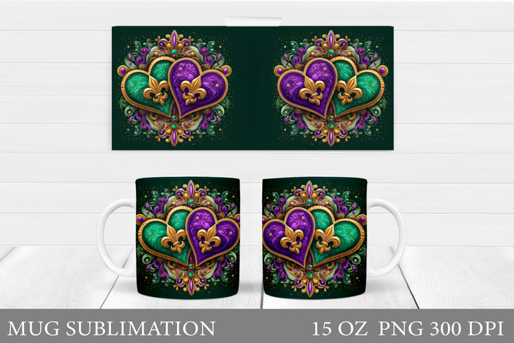 Mardi Gras Mug Design. Mardi Gras Sublimation