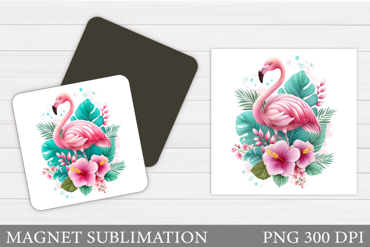Flamingo Magnet Design. Tropical Magnet Sublimation example image 1