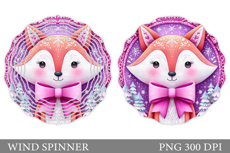 Christmas Fox Wind Spinner. Christmas Wind Spinner Design