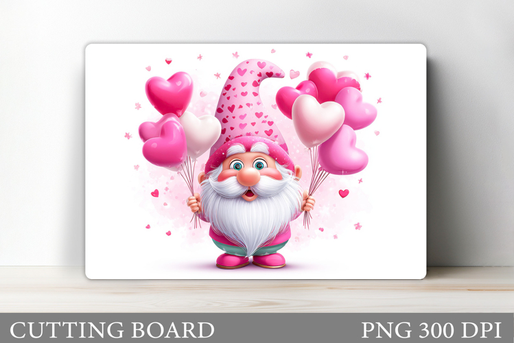 Valentines Gnome Cutting Board. Valentines Cutting Board