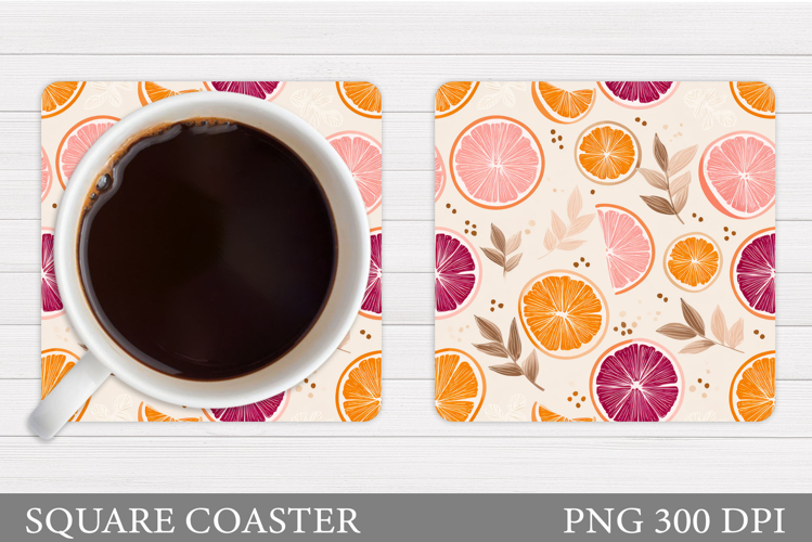 Citrus Coaster Design. Citrus Sublimation