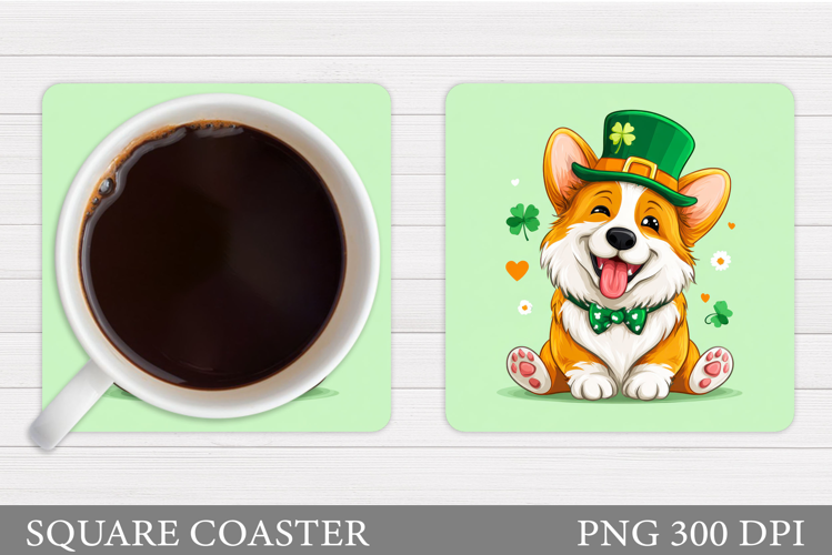 St Patrick Dog Coaster. St Patrick Coaster Sublimation