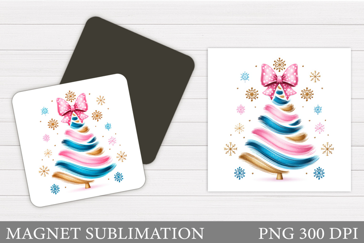 Christmas Tree Magnet Design. Christmas Magnet Sublimation