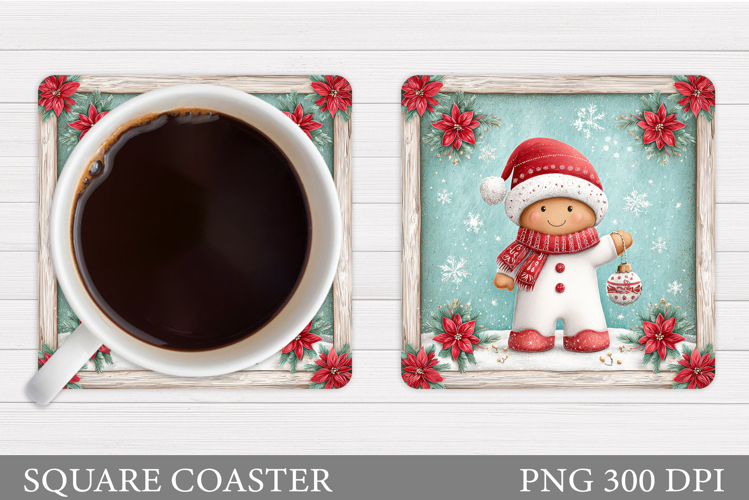 Gingerbread Coaster Design. Christmas Coaster Sublimation