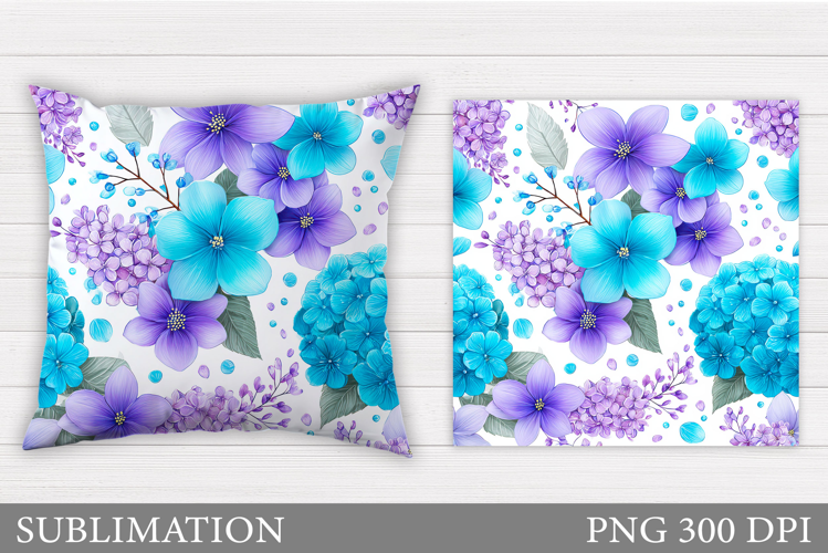 Floral Pillow Sublimation. Flowers Sublimation