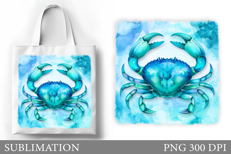 Crab Tote Bag Design. Sea Tote Bag Sublimation