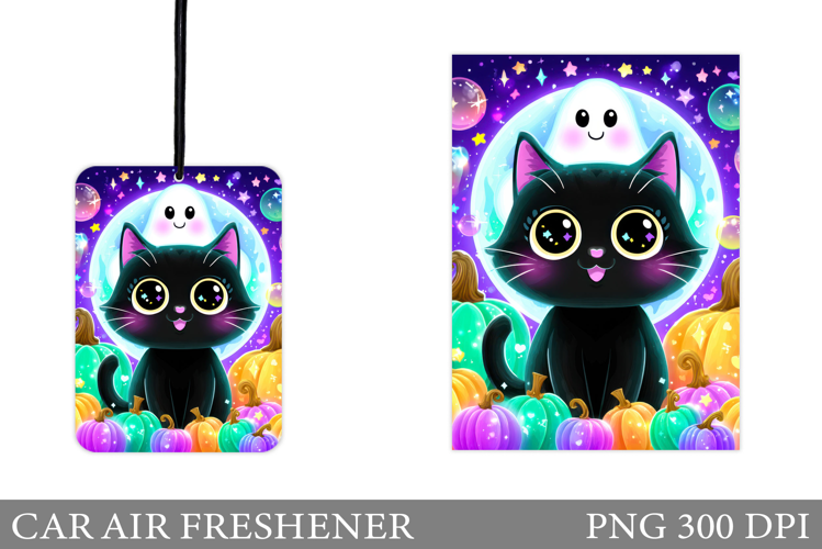 Cute Cat Car Air Freshener. Halloween Car Air Freshener
