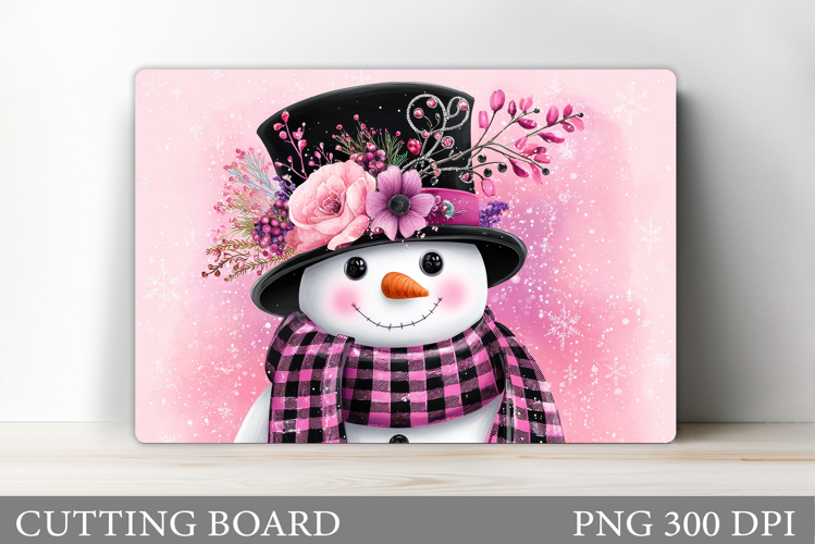 Cute Snowman Cutting Board. Christmas Cutting Board Design