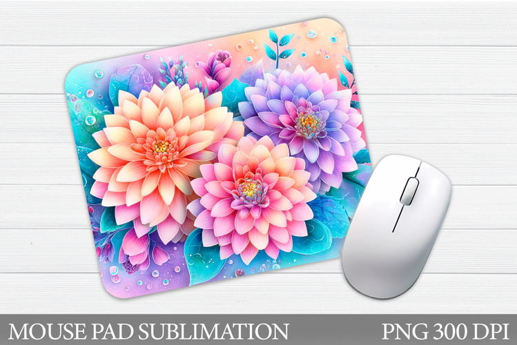 Floral Mouse Pad Sublimation. Flowers Mouse Pad Design