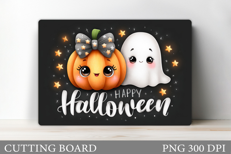 Ghost Cutting Board Sublimation. Halloween Cutting Board