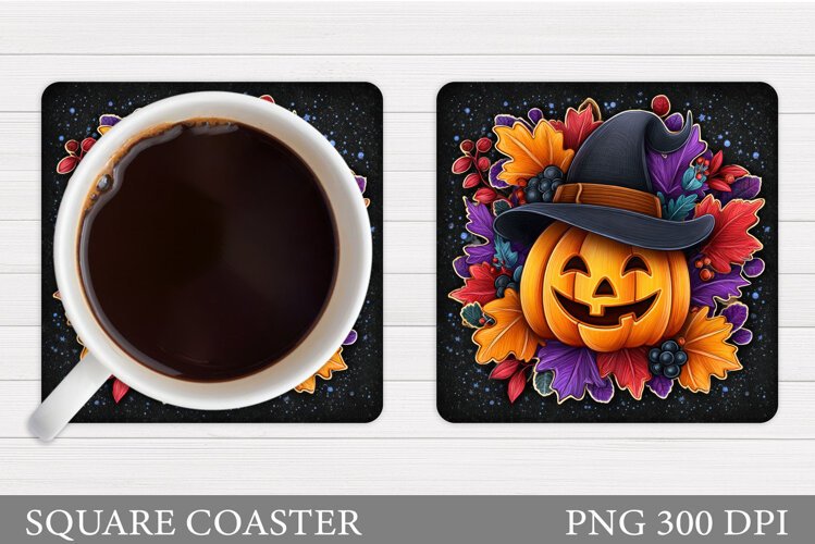Halloween Pumpkin Coaster. Halloween Coaster Design example image 1