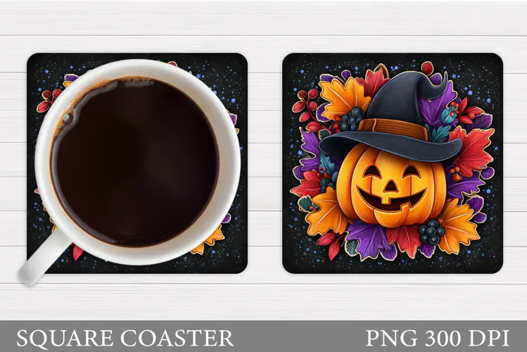 Halloween Pumpkin Coaster. Halloween Coaster Design
