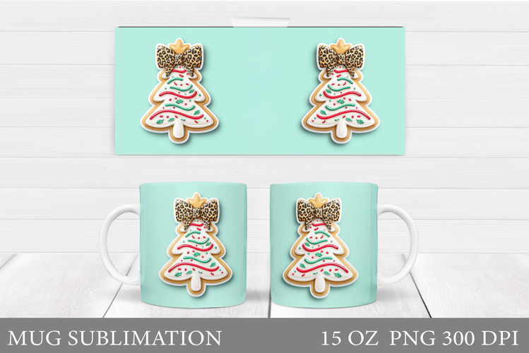 Christmas Tree Mug Design. Christmas Tree Mug Sublimation