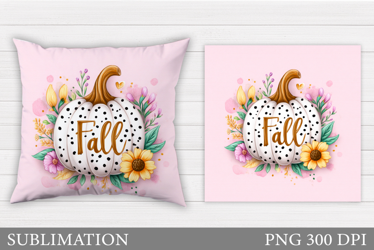 Fall Pumpkin Pillow Design. Pumpkin Sublimation