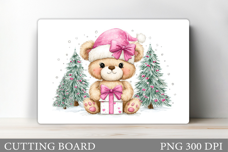 Christmas Bear Cutting Board. Christmas Cutting Board