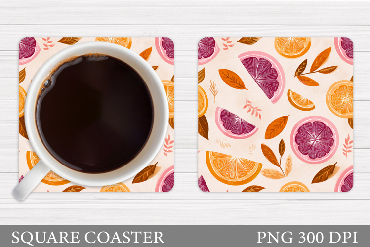 Citrus Coaster Design. Citrus Sublimation