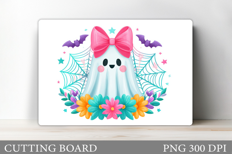 Cute Ghost Cutting Board. Halloween Cutting Board Design