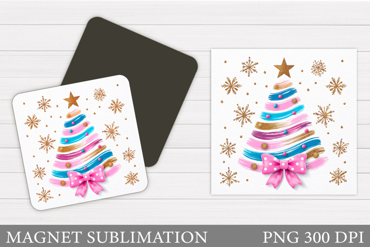Christmas Tree Magnet Design. Christmas Magnet Sublimation