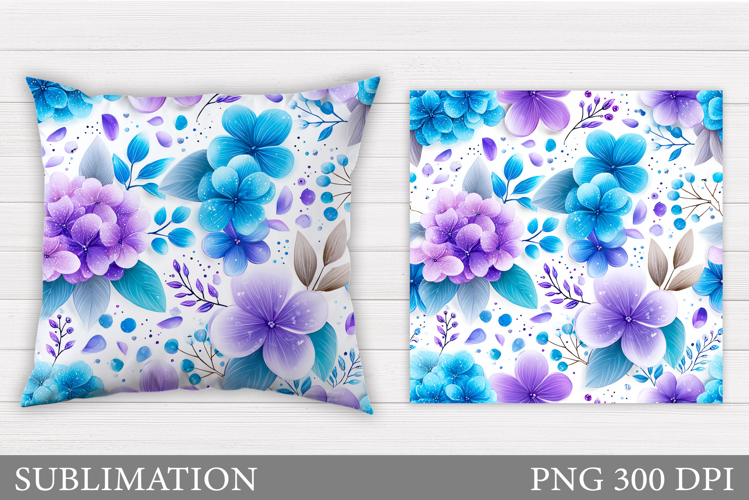 Flowers Pillow Sublimation. Floral Pillow Design