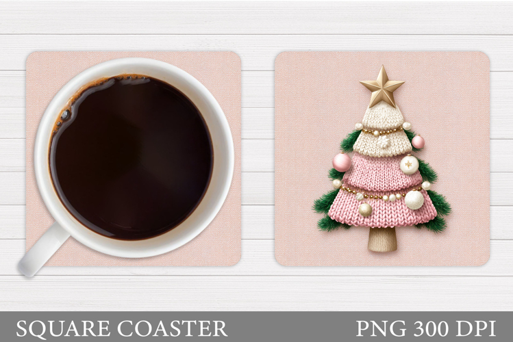 Christmas Tree Coaster Design. Christmas Coaster Sublimation