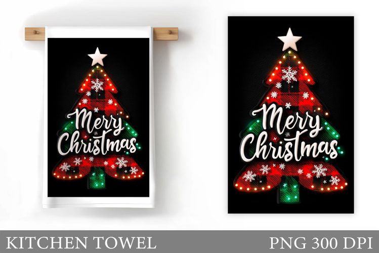 Christmas Tree Kitchen Towel. Christmas Kitchen Towel Design