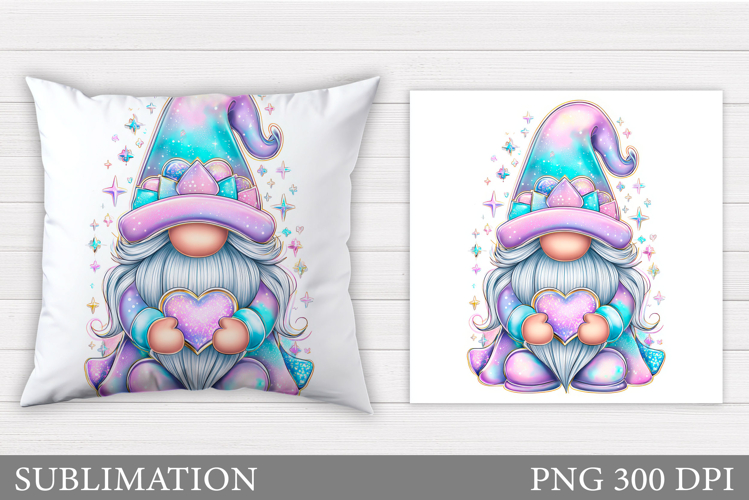Valentines Gnome Pillow. Valentines Pillow Sublimation